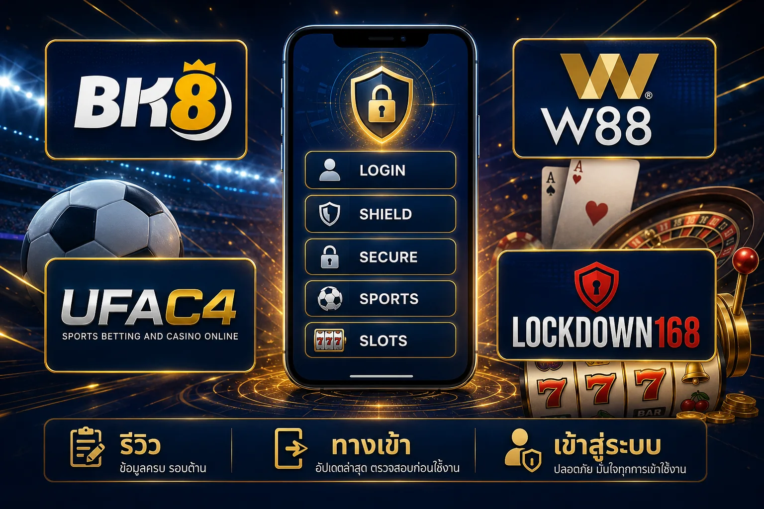 ภาพรวมแพลตฟอร์ม BK8 W88 UFAC4 และ Lockdown168