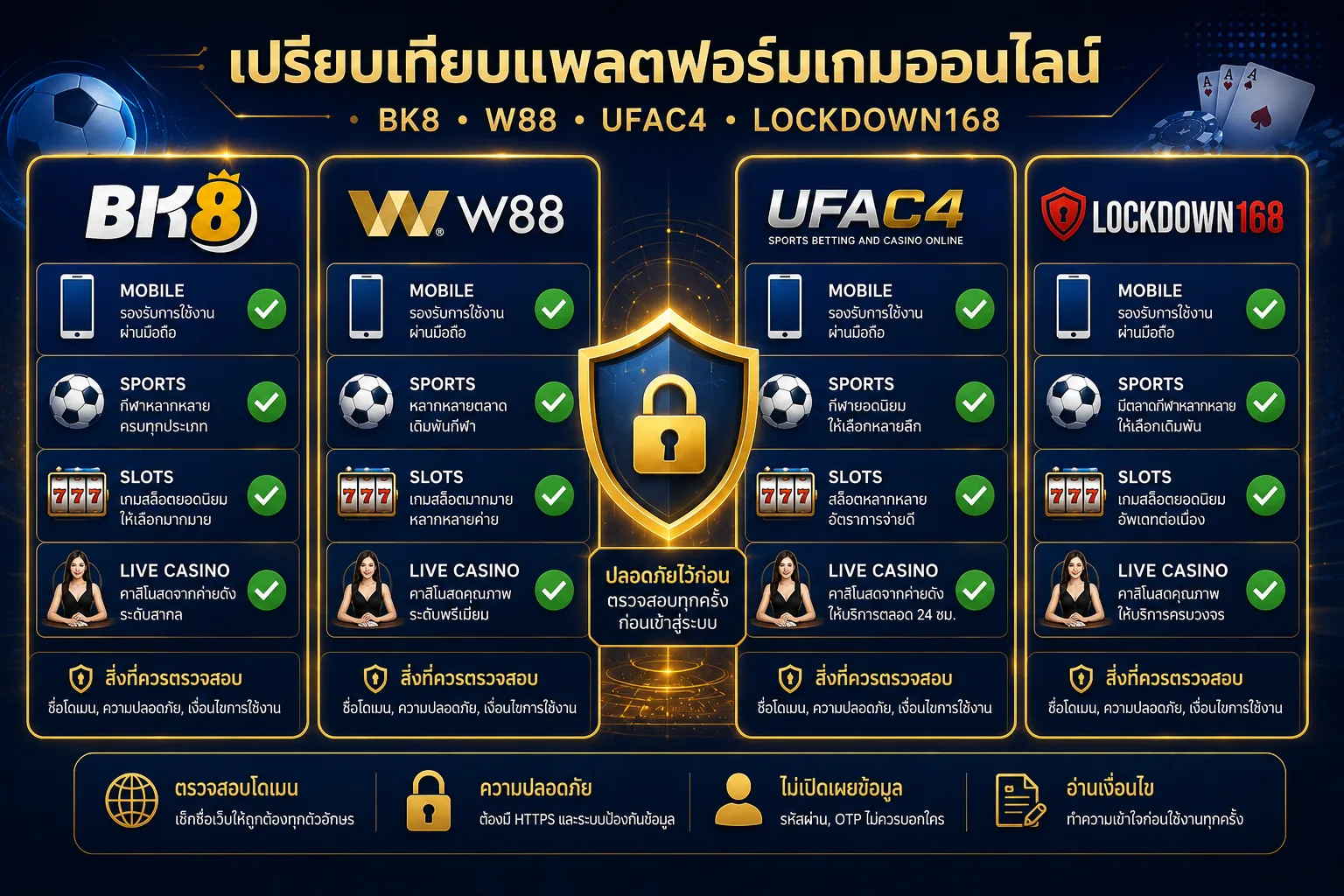 อินโฟกราฟิกเปรียบเทียบแพลตฟอร์มเกมออนไลน์