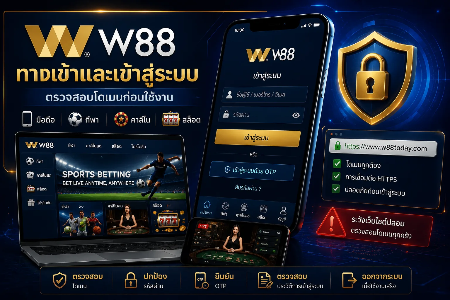 W88 ทางเข้าและการใช้งานบนมือถือ