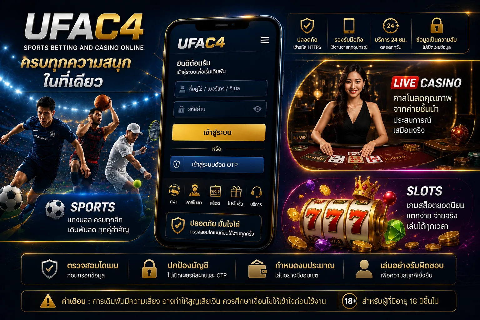 UFAC4 กีฬา คาสิโนสด สล็อต และมือถือ